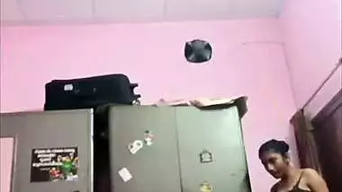 Sister changing dress caught on camera by brother